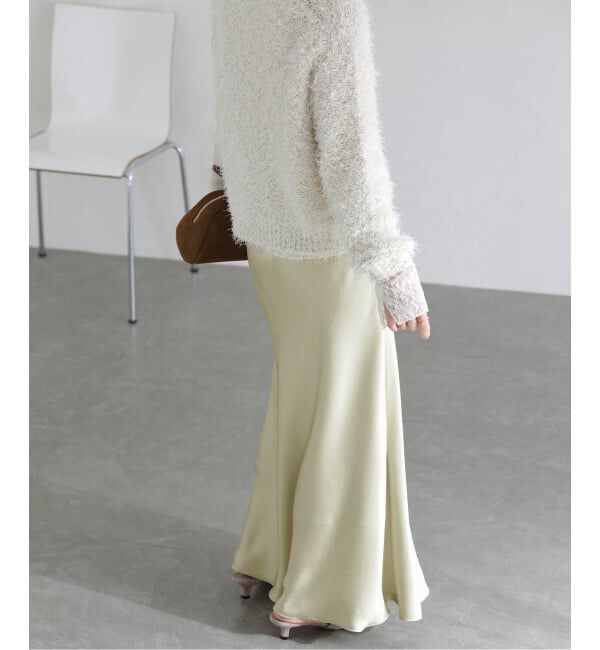  「【洗える】サテンマーメイドスカート」|スカート|