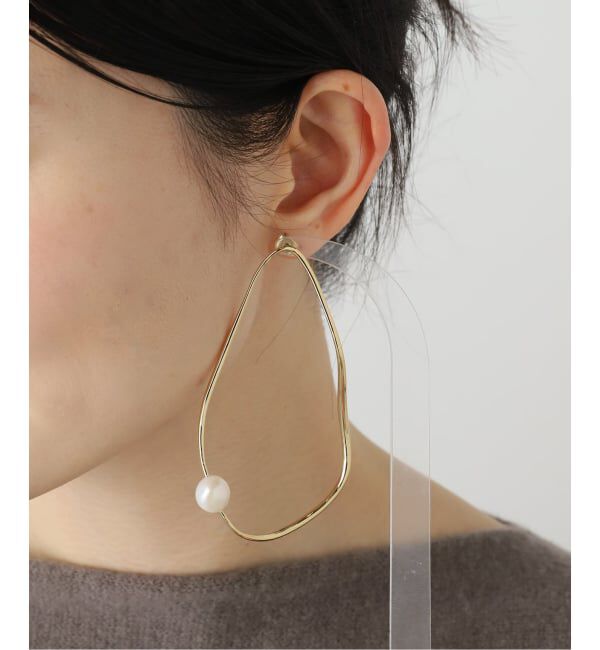  「STELLAR HOLLYWOOD/ステラハリウッド アシンメトリーフープピアス」|ピアス|