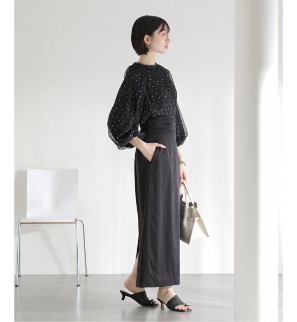  「【洗える】2wayチュールプリーツブラウス」|シャツ・ブラウス|