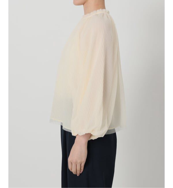  「【洗える】2wayチュールプリーツブラウス」|シャツ・ブラウス|