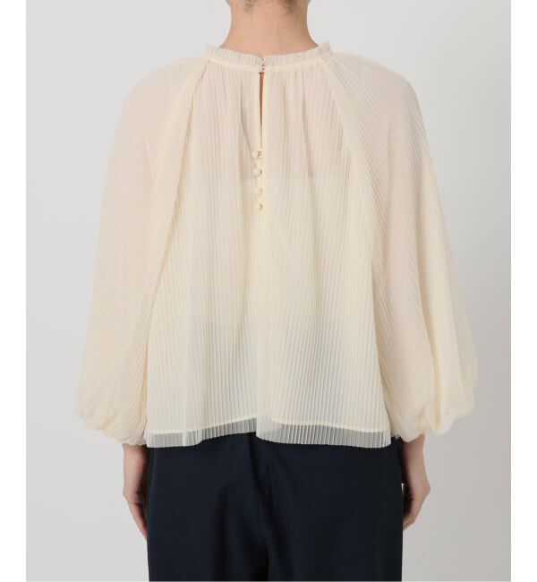  「【洗える】2wayチュールプリーツブラウス」|シャツ・ブラウス|