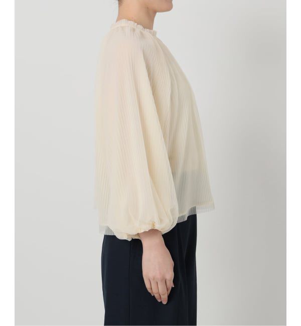  「【洗える】2wayチュールプリーツブラウス」|シャツ・ブラウス|