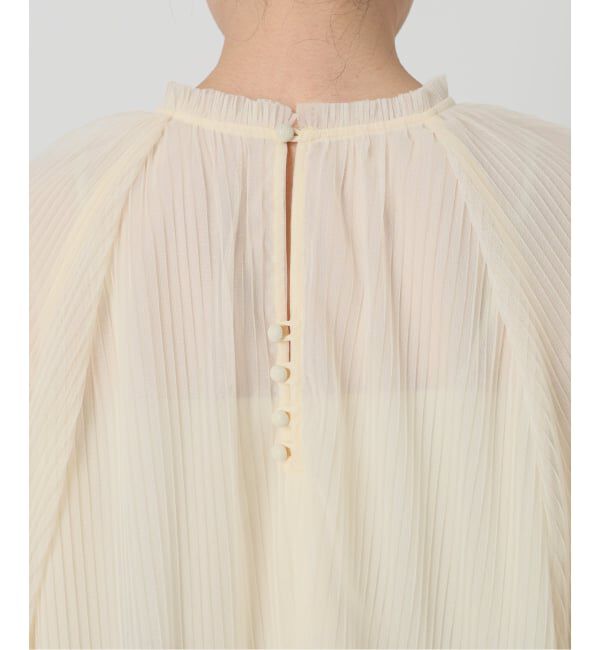  「【洗える】2wayチュールプリーツブラウス」|シャツ・ブラウス|
