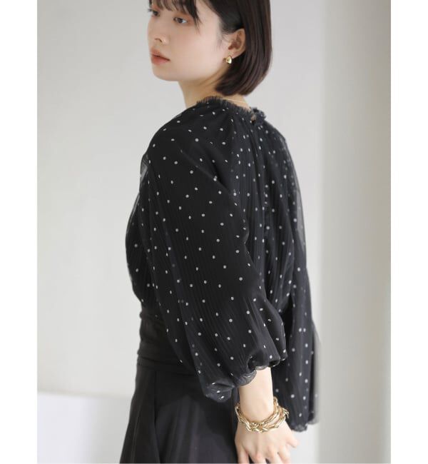  「【洗える】2wayチュールプリーツブラウス」|シャツ・ブラウス|