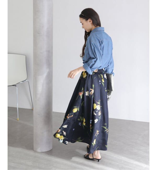  「《追加予約》【洗える】ボタニカルプリントスカート」|スカート|