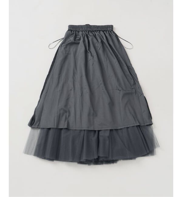  「【洗える】CHOKLATE PARIS /チョコレートパリ  チュールロングスカート」|スカート|