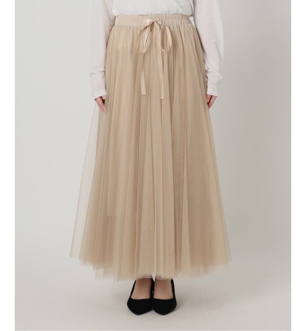  「【洗える】CHOKLATE PARIS /チョコレートパリ  チュールロングスカート」|スカート|