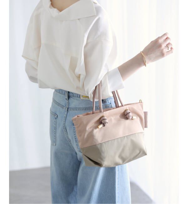  「《予約》VIOLAd&rsquo;ORO / ヴィオラドーロ ナイロンコンビトート S」|トートバッグ|ピンク