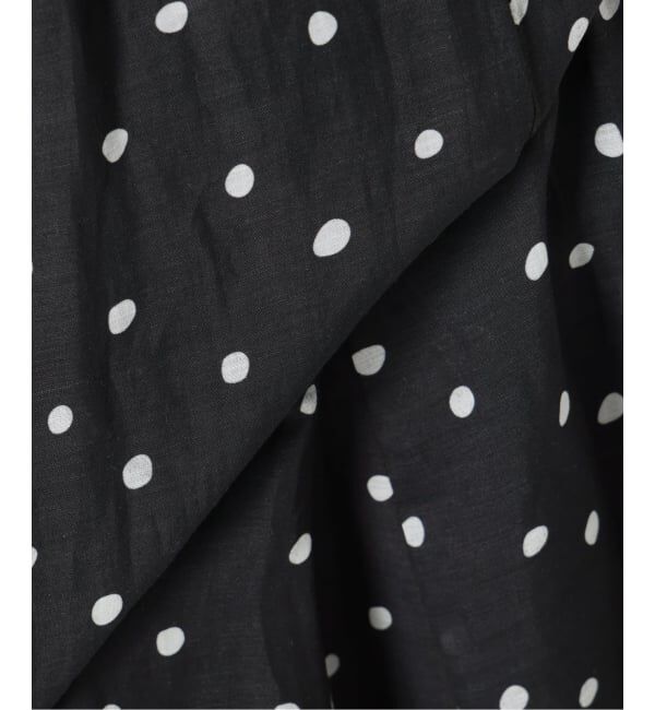  「《予約》【洗える】麻ボイルドットスカート」|スカート|