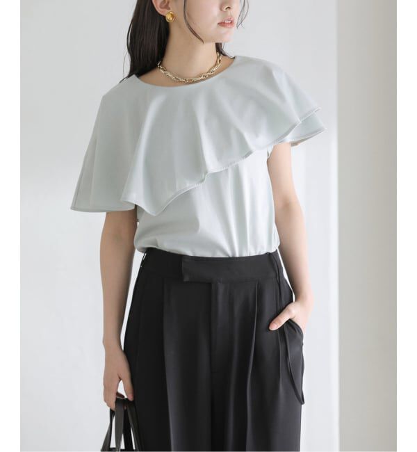  「《予約》【洗える】ケープカットソー」|Tシャツ・カットソー|