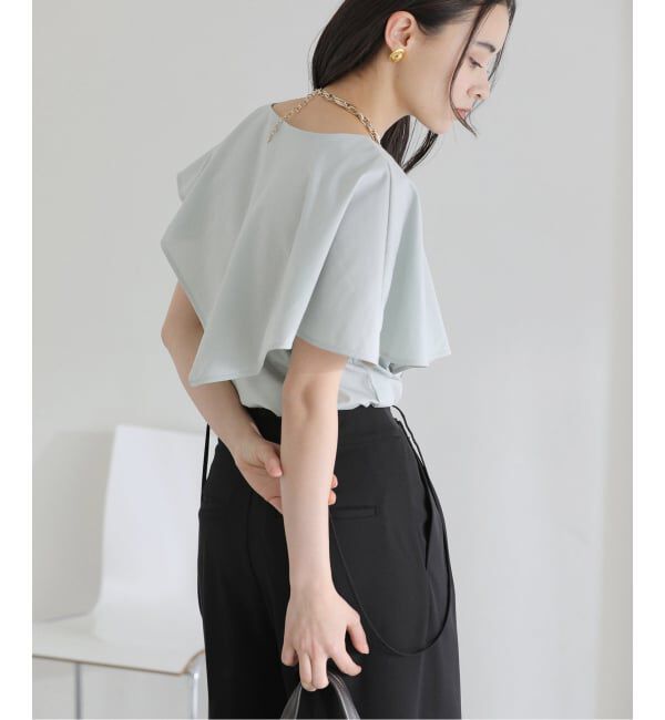  「《予約》【洗える】ケープカットソー」|Tシャツ・カットソー|