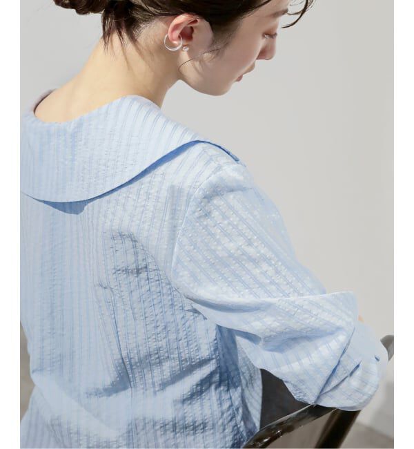  「【洗える】ビックカラーブラウス」|シャツ・ブラウス|