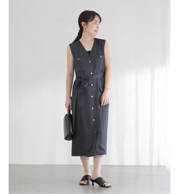  「《予約》【洗える】ジレ2WAYワンピース」|ワンピース|