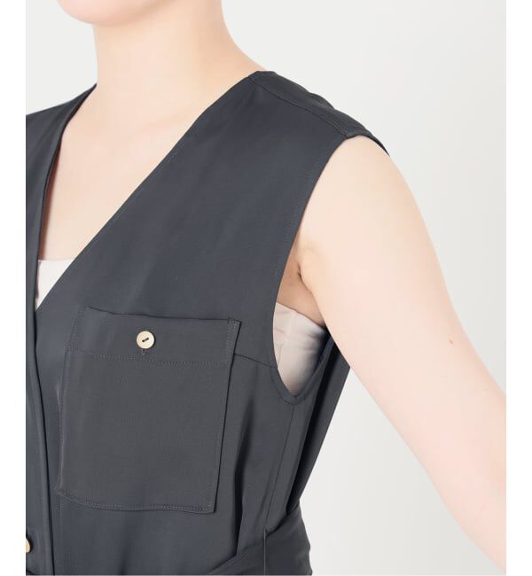  「《予約》【洗える】ジレ2WAYワンピース」|ワンピース|