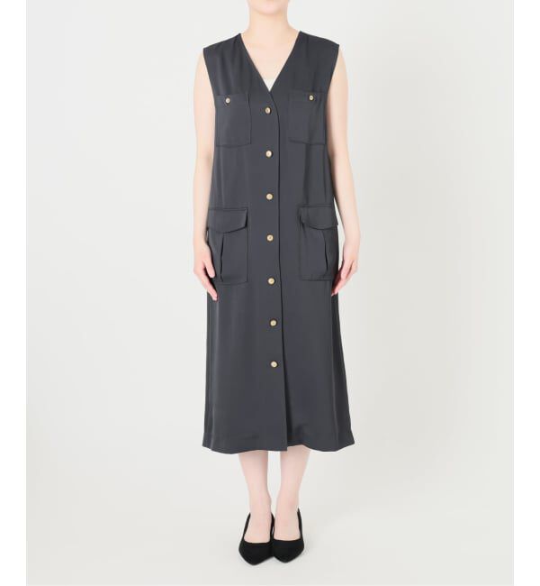  「《予約》【洗える】ジレ2WAYワンピース」|ワンピース|