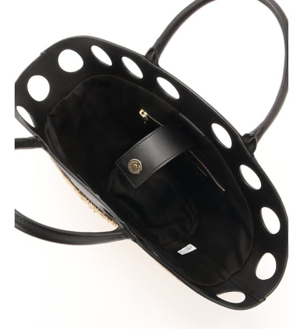  「VIOLAd'ORO/ ヴィオラドーロ サークルカットレザー*アバカBAG」|トートバッグ|