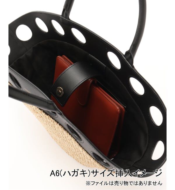  「VIOLAd'ORO/ ヴィオラドーロ サークルカットレザー*アバカBAG」|トートバッグ|