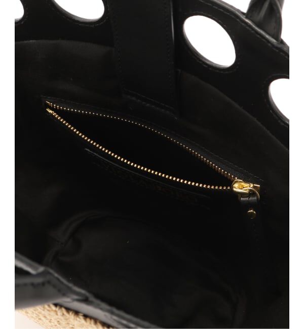  「VIOLAd'ORO/ ヴィオラドーロ サークルカットレザー*アバカBAG」|トートバッグ|