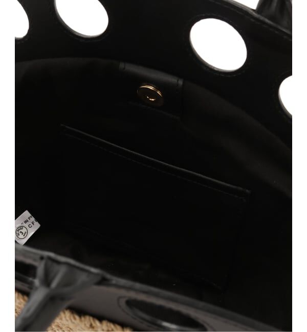  「VIOLAd'ORO/ ヴィオラドーロ サークルカットレザー*アバカBAG」|トートバッグ|