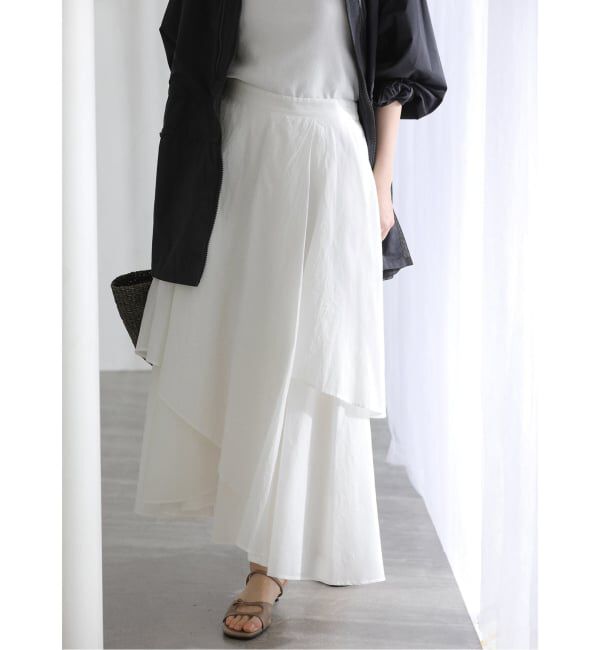  「《予約》【洗える】シアーランダムフレアスカート」|スカート|