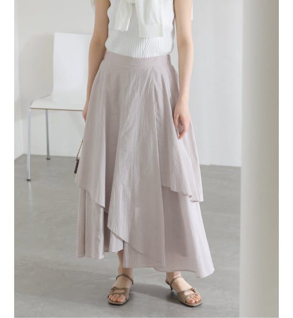  「《予約》【洗える】シアーランダムフレアスカート」|スカート|