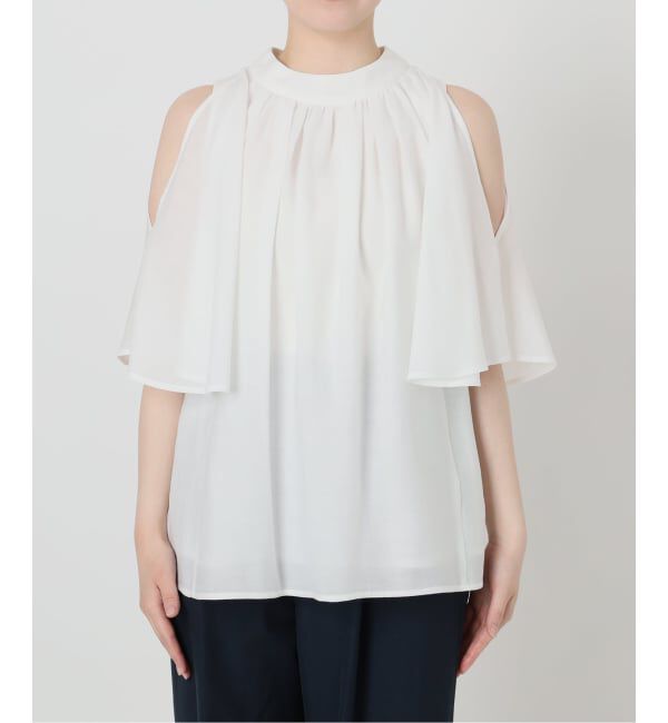  「《予約》2WAYショルダースリットブラウス」|シャツ・ブラウス|