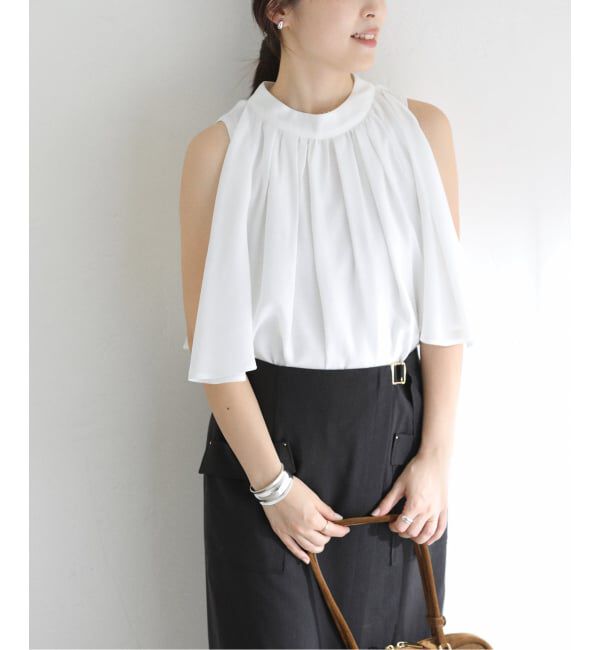  「《予約》2WAYショルダースリットブラウス」|シャツ・ブラウス|