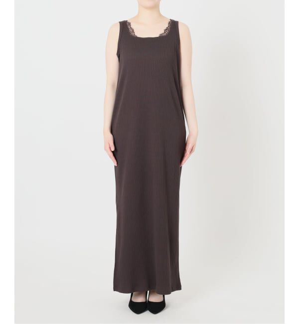  「《予約》【洗える】2WAYレースリブワンピース」|ワンピース|