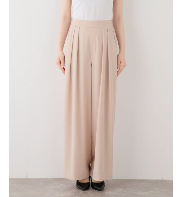  「【洗える】ツータックストレートパンツ」|スラックス|