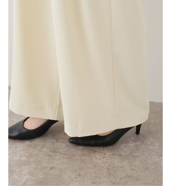  「【洗える】ツータックストレートパンツ」|スラックス|