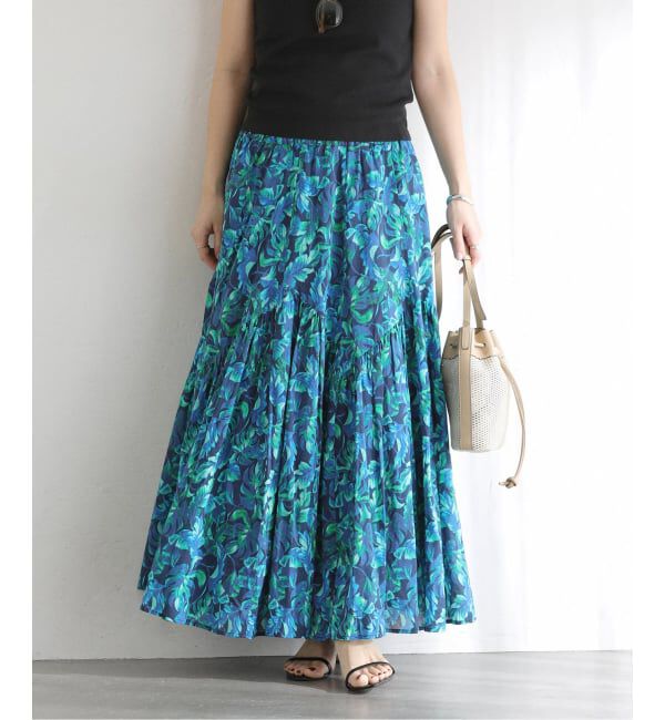  「《予約》【洗える】コットンランダムティアードスカート」|スカート|