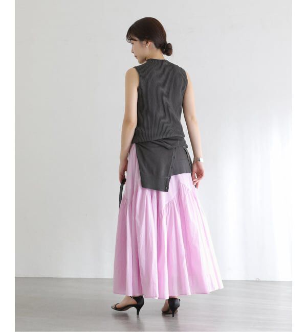  「《予約》【洗える】コットンランダムティアードスカート」|スカート|
