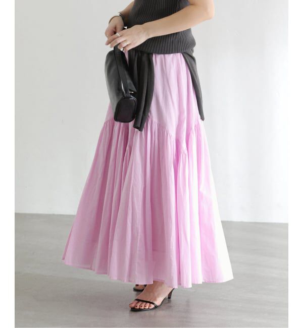  「《予約》【洗える】コットンランダムティアードスカート」|スカート|