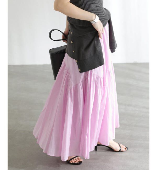  「《予約》【洗える】コットンランダムティアードスカート」|スカート|