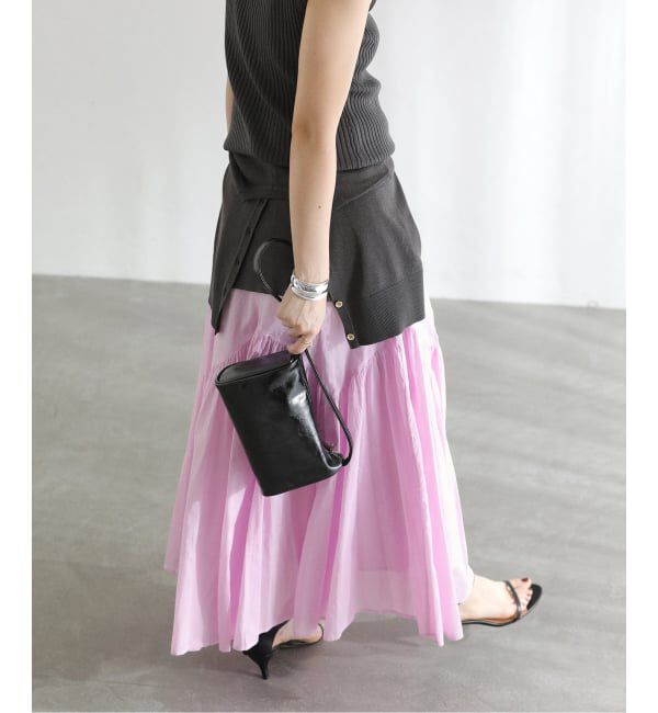  「《予約》【洗える】コットンランダムティアードスカート」|スカート|