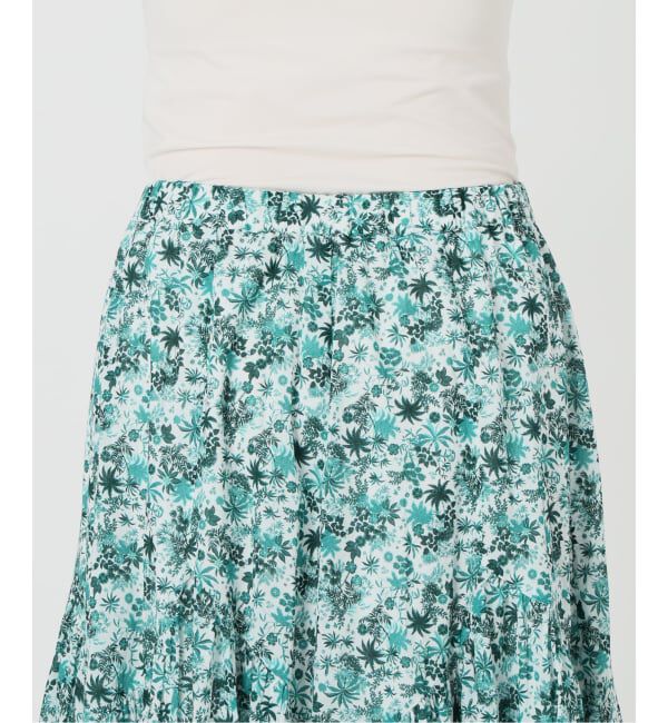  「《予約》【洗える】コットンランダムティアードスカート」|スカート|