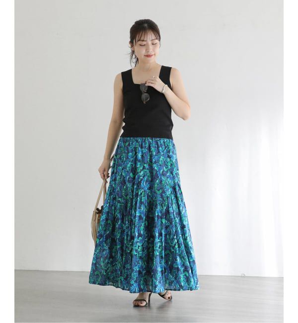  「《予約》【洗える】コットンランダムティアードスカート」|スカート|