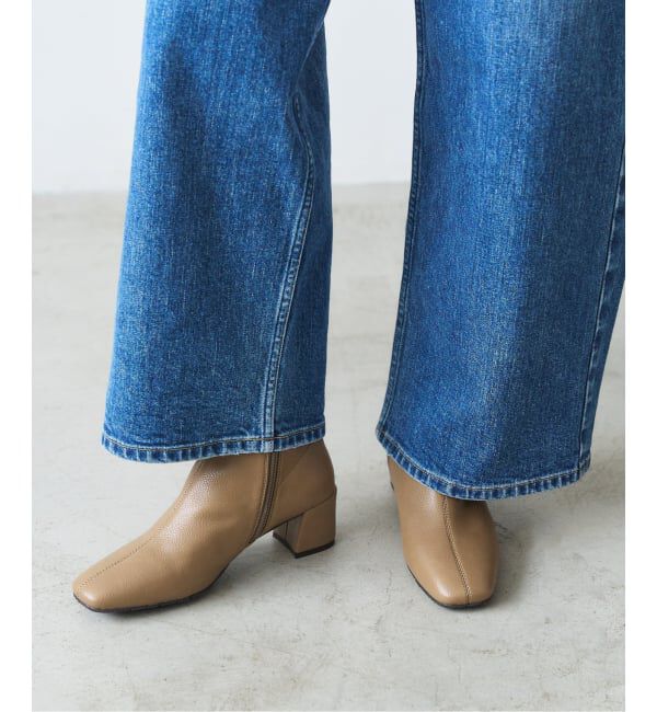  「《追加》5cmスクエアフィットショートブーツ」|ショートブーツ|