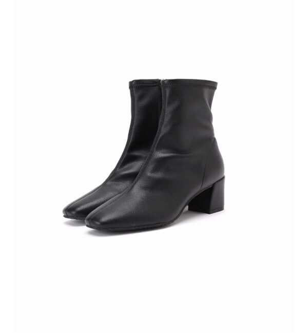  「《追加》5cmスクエアフィットショートブーツ」|ショートブーツ|