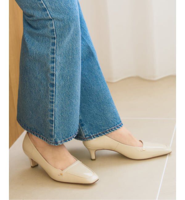 「5cmスクエアローファーパンプス」|パンプス|