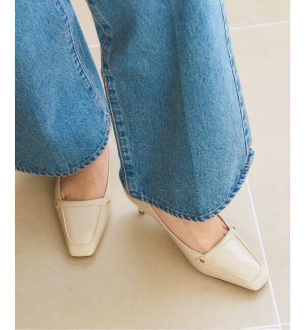  「5cmスクエアローファーパンプス」|パンプス|