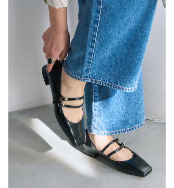  「《追加》スクエアWストラップメリージェーン」|パンプス|