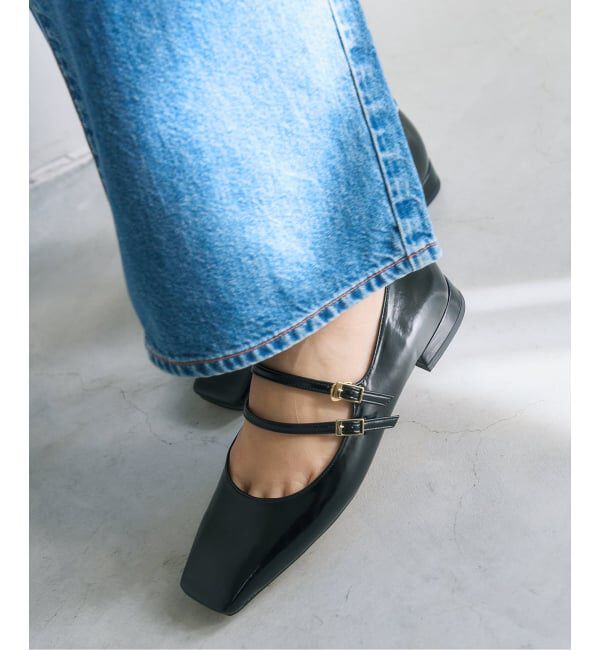  「《追加》スクエアWストラップメリージェーン」|パンプス|
