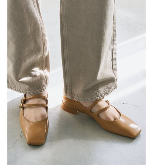  「《追加》スクエアWストラップメリージェーン」|パンプス|