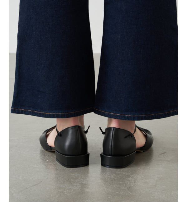 GRISE「GRISEレザースクエアカットワークレースアップフラット」|その他|