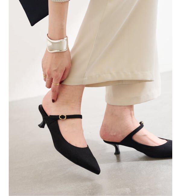  「《追加》4.5cmポインテッドストラップミュール」|パンプス|