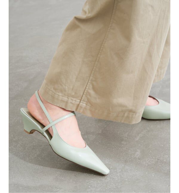  「4cmフレンチスクエアスリングバック」|パンプス|
