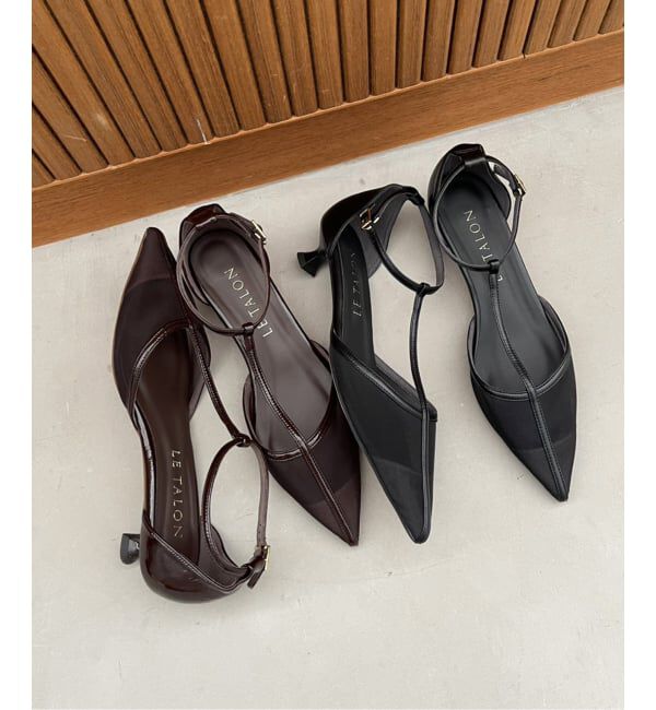  「《追加》3.5cmTストラップシアーパンプス」|パンプス|