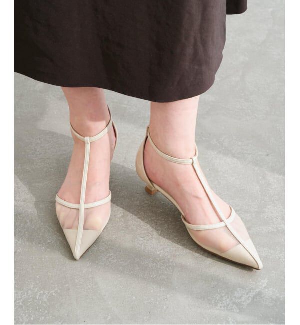  「《追加》3.5cmTストラップシアーパンプス」|パンプス|
