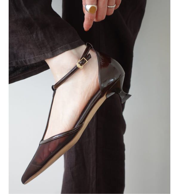  「《追加》3.5cmTストラップシアーパンプス」|パンプス|